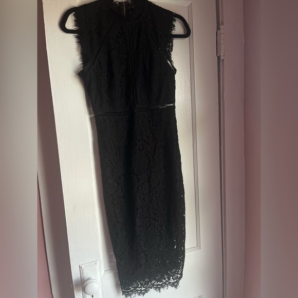 Bardot Black Lace Panel Dress Size XS - Picture 2 of 5